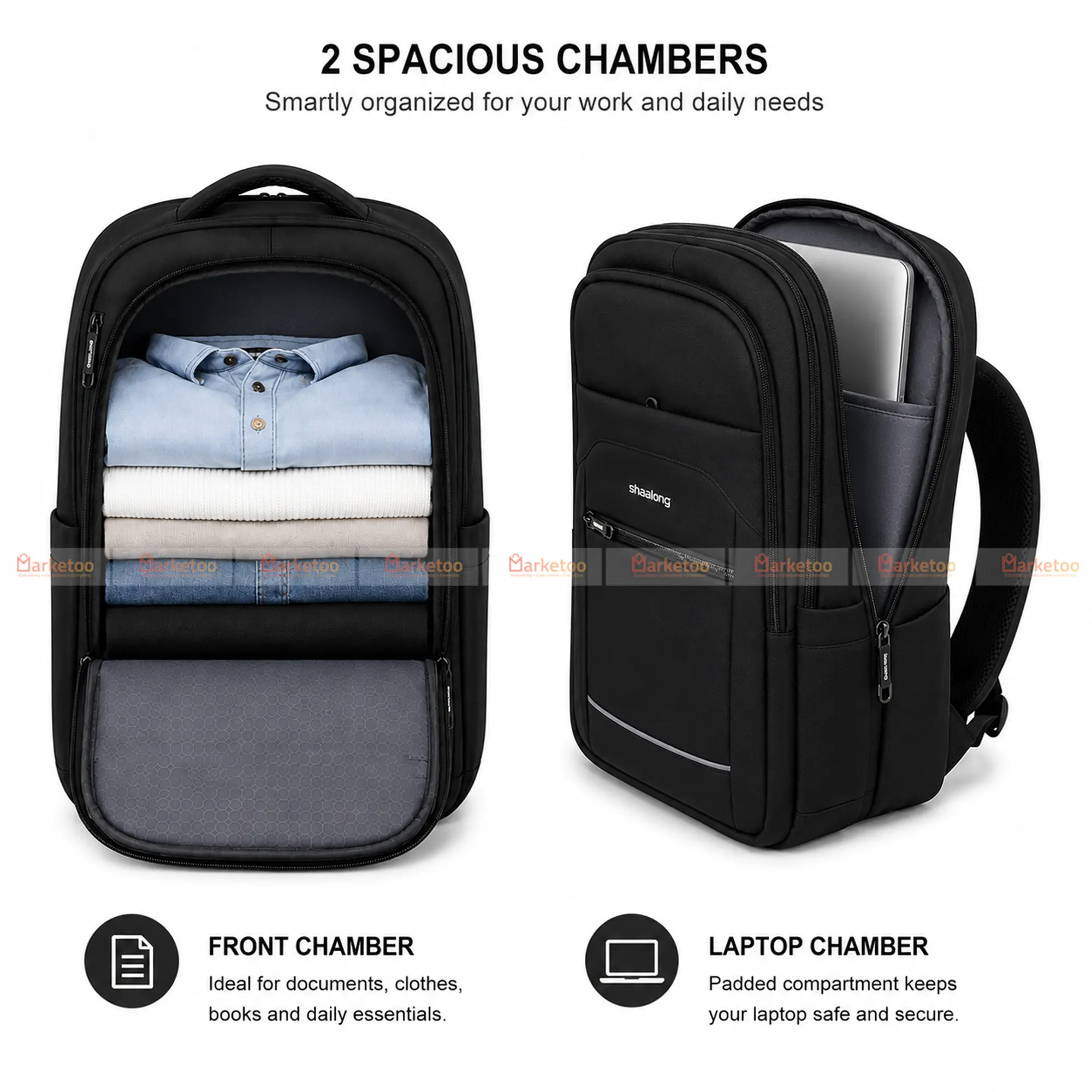 Water-Resistant Office and Traveling Backpack
