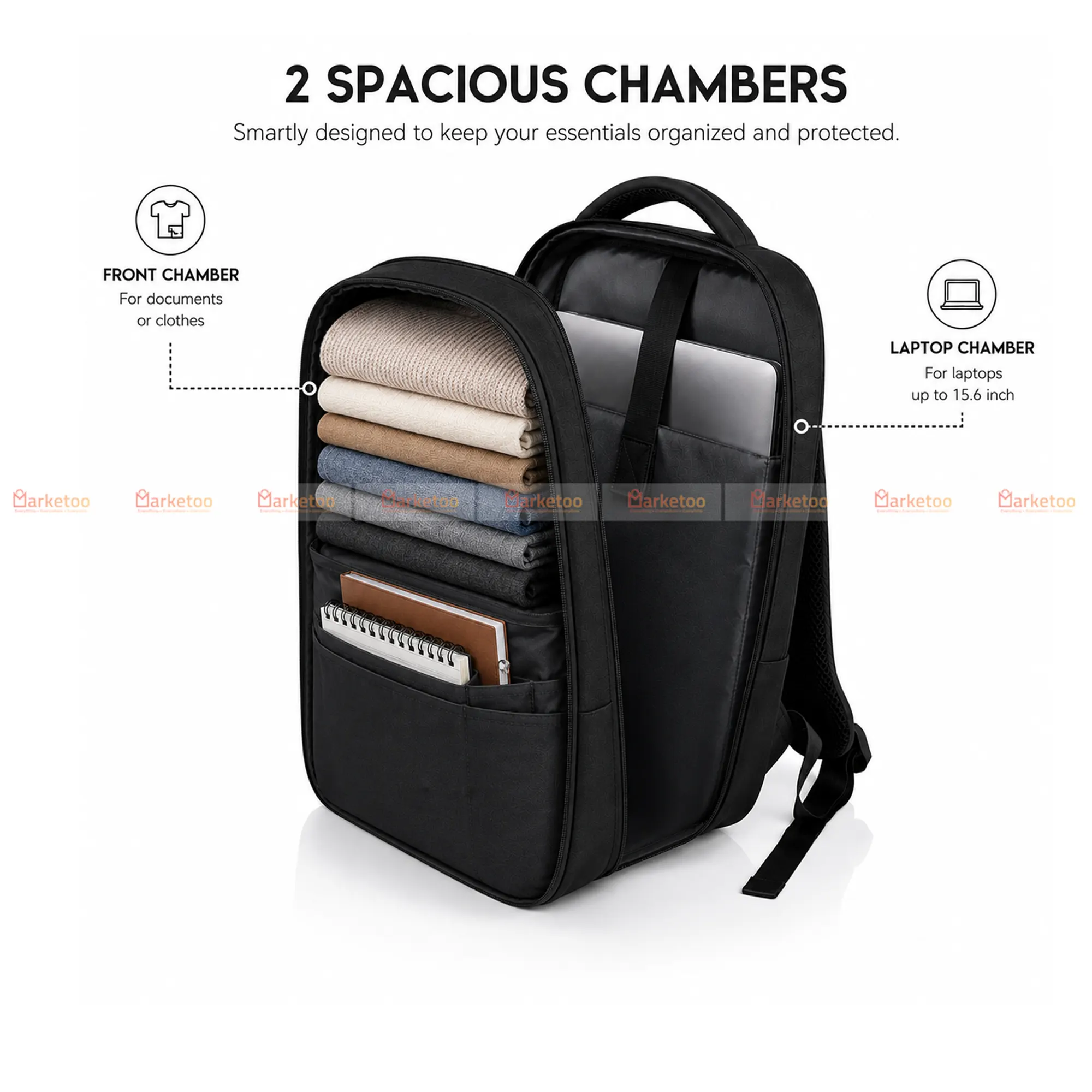 Durable Water-Resistant Office Laptop Backpack