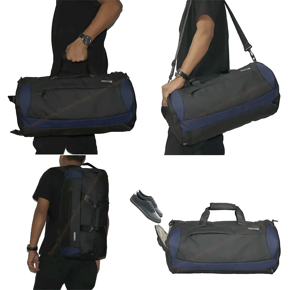 Premium Quality Water-Resistant 3-in-1 Travel and Gym Bag – Black