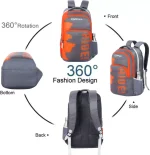 Ride Along School College & Traveling Orange Backpack by Espiral - Image 3