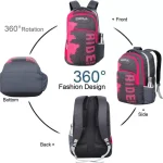 Ride Along School College & Traveling Pink Backpack by Espiral - Image 3
