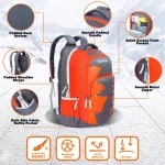 Ride Along School College & Traveling Orange Backpack by Espiral - Image 4
