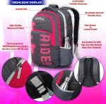 Ride Along School College & Traveling Pink Backpack by Espiral - Image 4