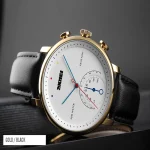 Skmei 1399 White Dial Leather Belt Analog Men’s Watch - Image 2