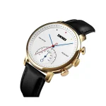 Skmei 1399 White Dial Leather Belt Analog Men’s Watch - Image 3