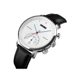 Skmei 1399 White Dial Leather Belt Analog Men’s Watch - Image 3
