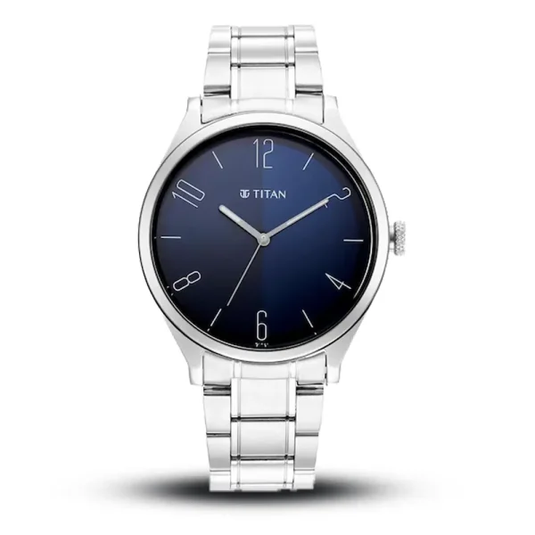 Titan 1865SM01 Blue Dial Stainless Steel Strap Analog Men’s Watch