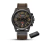 Curren 8314 Black Dial Leather Belt Analog Men’s Watch