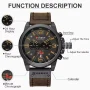 Curren 8314 Black Dial Leather Belt Analog Men’s Watch - Image 2