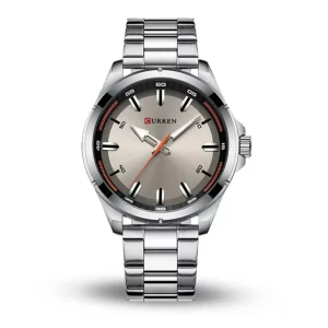 Curren 8320 Gray Dial Stainless Steel Strap Analog Men’s Watch