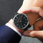 Curren 8321 Black Dial Black Metal Strap Analog Men’s Watch - Image 4