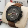 Curren 8324 Black Dial Brown Leather Belt Analog Men’s Watch - Image 2