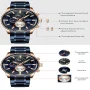 Curren 8362 Blue Gold Dial Blue Metal Strap Analog Men’s Watch - Image 5