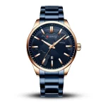 Curren 8366 Blue Gold Dial Blue Metal Strap Analog Men’s Watch