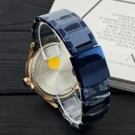 Curren 8366 Blue Gold Dial Blue Metal Strap Analog Men’s Watch - Image 5