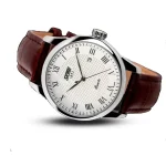 Skmei 9058 White Dial Brown Leather Belt Analog Men’s Watch - Image 3