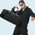 BANGE 2378 Large Capacity Duffel & Traveling Bag - Black - Image 5