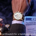 Lige 8932 White Roman Dial Brown Leather Belt Analog Men’s Watch - Image 4