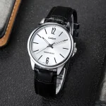 Casio Black MTP-V005L-7BUDF White Dial Leather Strap Analog Men’s Watch - Image 3