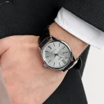 Casio Black MTP-V005L-7BUDF White Dial Leather Strap Analog Men’s Watch - Image 4