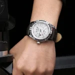Naviforce 9117 White Dial Brown Leather Belt Analog Men’s Watch - Image 3