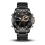 Naviforce 9163 Digital Dial Black Metal Strap Digital Analog Men’s Watch