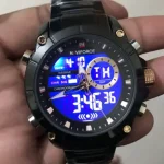 Naviforce 9163 Digital Dial Black Metal Strap Digital Analog Men’s Watch - Image 2