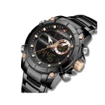 Naviforce 9163 Digital Dial Black Metal Strap Digital Analog Men’s Watch - Image 3