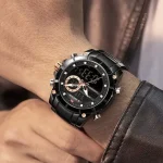 Naviforce 9163 Digital Dial Black Metal Strap Digital Analog Men’s Watch - Image 4