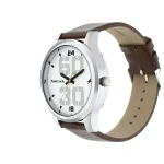 Fastrack NM38051SL06 White Dial Brown Leather Belt Analog Men’s Watch - Image 3