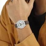 Fastrack NM38051SL06 White Dial Brown Leather Belt Analog Men’s Watch - Image 4