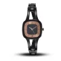 Fastrack NP6147NM01 Khaki Dial Black Metal Strap Analog Women’s Watch