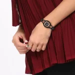 Fastrack NP6147NM01 Khaki Dial Black Metal Strap Analog Women’s Watch - Image 4