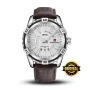 Naviforce 9117 White Dial Brown Leather Belt Analog Men’s Watch