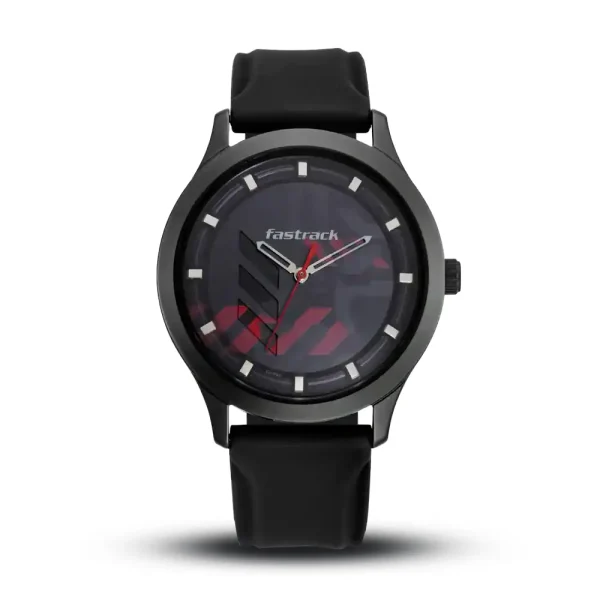 Fastrack 3250NP01 Black Dial Leather Strap Analog Men’s Watch
