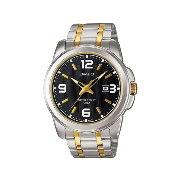 Casio MTP-1314SG-1AVDF Golden Black Dial Stainless Steel Analog Men’s Watch