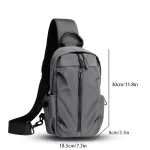 Crossbody Single Shoulder Gray Bag by Fashion - Image 3