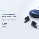 Haylou X1 Dual Noise Cancellation TWS Bluetooth Earbud - Black - Image 3