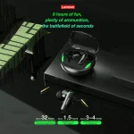 Lenovo XT92 TWS Bluetooth Earbuds - Black - Image 4