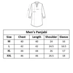 Premium Quality Embroidered Panjabi for men - Black - Image 4