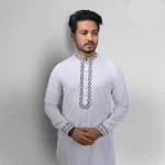 Premium Quality Embroidered Panjabi for men - White