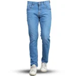 Slim-fit Stretchable Denim Jeans Pant For Men - Light Blue