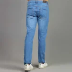 Slim-fit Stretchable Denim Jeans Pant For Men - Light Blue - Image 2