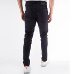 Slim-fit Stretchable Denim Jeans Pant For Men - Deep Black - Image 2