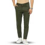 Slim-Fit Chino Gabardine Pants - Olive
