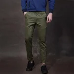 Slim-Fit Chino Gabardine Pants - Olive - Image 2
