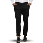 Slim-Fit Chino Gabardine Pants - Deep Black