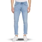Slim-fit Stretchable Denim Jeans Pant For Men - Light Blue