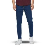 Slim-fit Stretchable Denim Jeans Pant For Men - Dark Blue