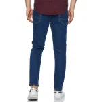 Slim-fit Stretchable Denim Jeans Pant For Men - Dark Blue - Image 2